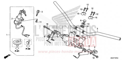 TUYAU DE GUIDON/PONT SUPERIEUR XR125LEKJ de 2018